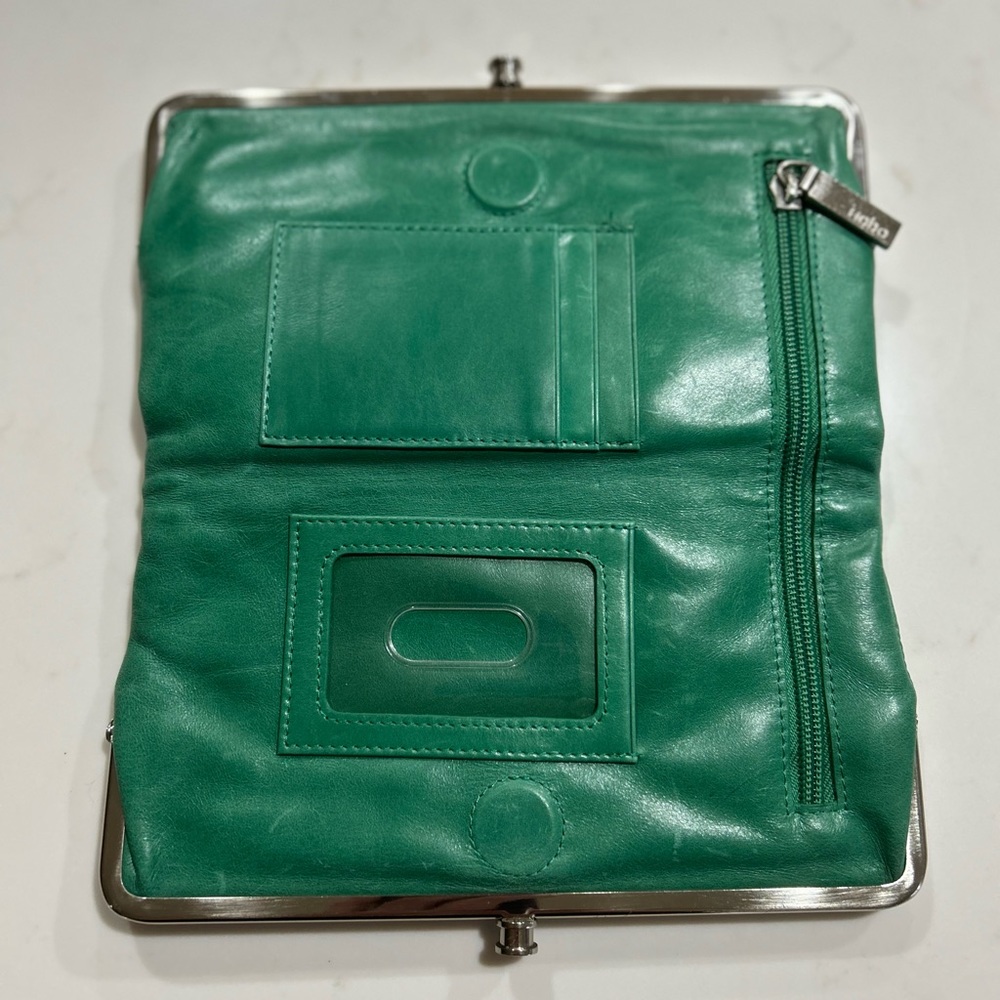 HOBO Lauren Double Clutch Wallet Mint - Picture 11 of 13